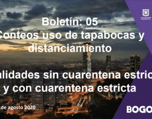 Boletín 5. Monitoreo uso de medidas de bioseguridad calle 2020