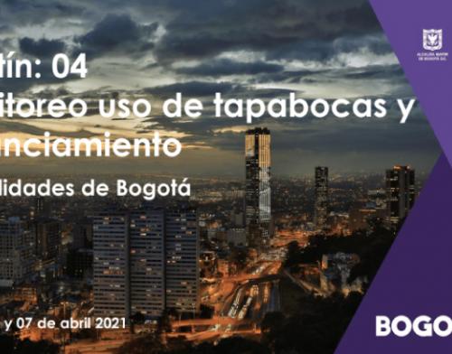 Boletín 4. Monitoreo uso de medidas de bioseguridad calle | 2021