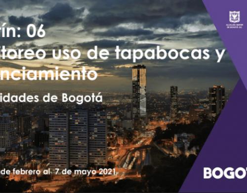 Boletín 6. Monitoreo uso de medidas de bioseguridad calle | 2021