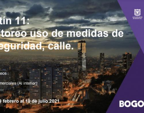 Boletín 11. Monitoreo uso de medidas de bioseguridad calle | 2021